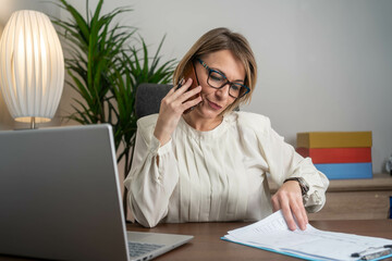 Business person in the office, having stress from digital technology