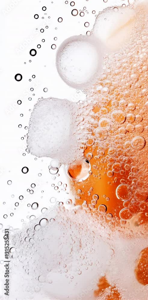 Aufkleber a blurry image of bubbles with a white background. the bubbles are of different sizes and colors, cr