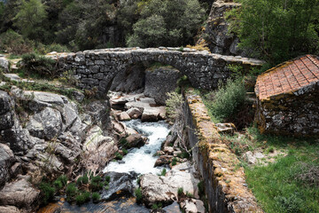 The old stone bridge of Castro Laboreiro, municipality of Melga&ccedil;o, district of Viana do Castelo, Portugal 