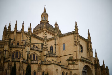 The Cathedral of Segovia, an iconic late Gothic masterpiece in Castilla y León, Spain, renowned for its grandeur and architectural beauty