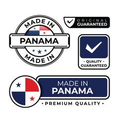 Badge bundle made in Panama label icon emblem isolated on white background