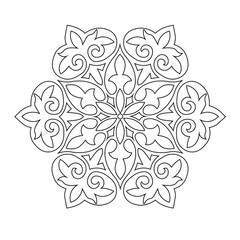 Floral Design A classic black and white floral design element featuring elegant, curved leaves and intricate detailing. Ornamental Perfect for use in decorative borders, logos