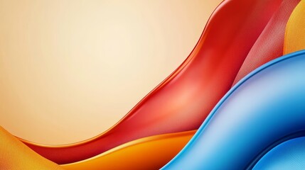 Abstract Liquid Wave Background Blue Orange Red - Fluid dynamic design, vibrant colors, abstract art, smooth curves, energy flow. Symbolizing movement, creativity, innovation, technology, and harmony.