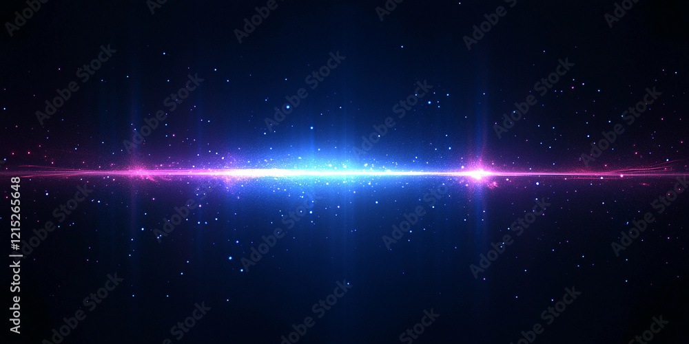 Poster shining particles create a mesmerizing display of lights against a dark background, enhancing the at