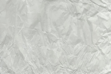 Crumpled grey paper texture. Abstract light background with wrinkled cardboard texture. Vector illustration horizontal fold crumpled empty white paper template for posters and banners
