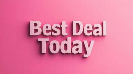 "Best deal today" text on the pink background.