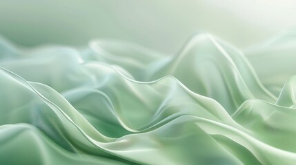 Obraz premium Abstract Green Fabric Drape