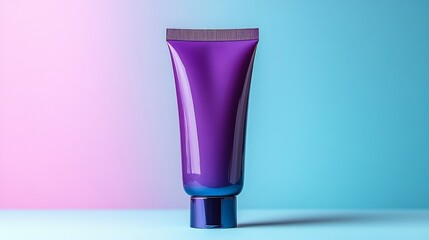 Cream Tube on Solid Background