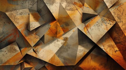 Abstract Geometric Rusty Metal Texture