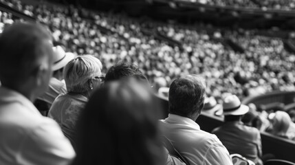 People gathered in a stadium to watch a live sports event.