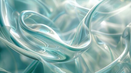 Obraz premium Abstract Teal Swirls