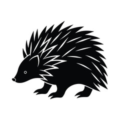 Wild animal silhouette vector illustration on white background