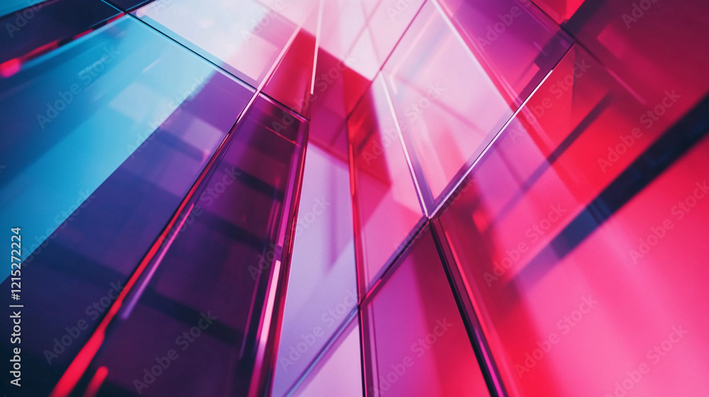 Poster abstract geometric patterns in vibrant colors highlighting the essence of graphic web ui ux design w