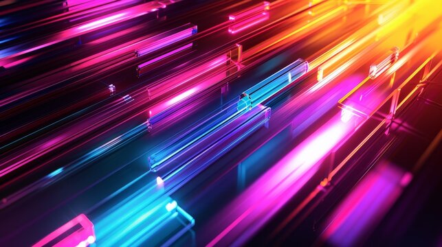 Abstract Neon Light Pattern