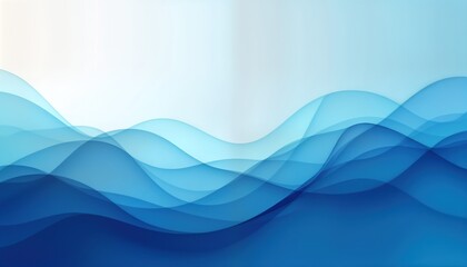 Abstract design with flowing blue waves creating modern background perfect for business presentations, corporate identity. Dynamic, minimalist design. Ideal for posters, web banners. Contemporary
