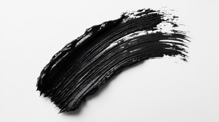 Black Mascara Brushstrokes: Abstract Texture, Makeup, Cosmetics, Graphic Design