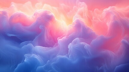 Abstract pastel cloudscape, dreamy, soft light.