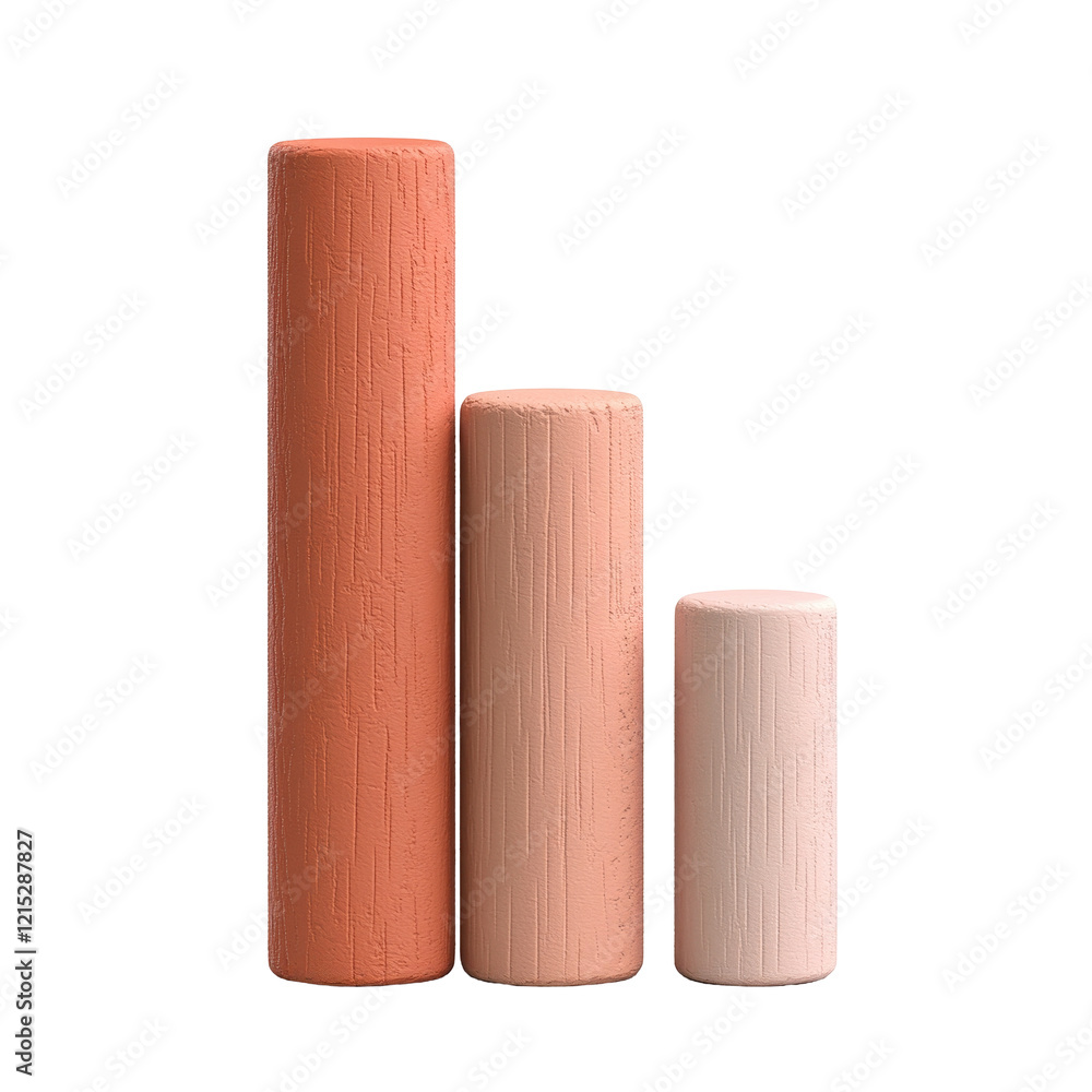 Poster stylish abstract shapes in soft colors for modern design projects. transparent background