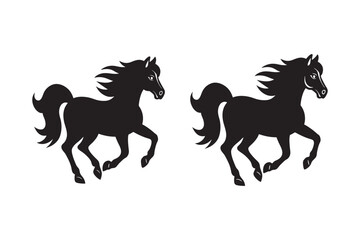 Horse silhouette Vector  Bundle illustration