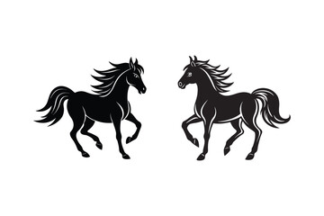 Horse silhouette Vector  Bundle illustration