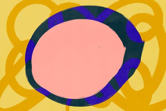 Abstract illustration with colorful oval and circular shapes