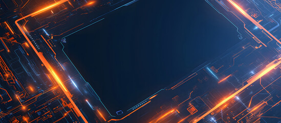 future technology cool border background