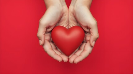 Obraz premium heart in female hands