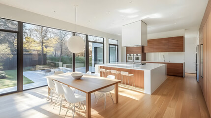 Fototapeta premium Modern minimalist style kitchen home background