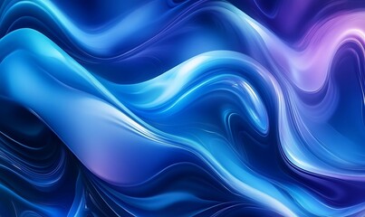 Fototapeta premium Liquid abstract background. Blue fluid vector banner template for social media, web sites