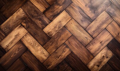 Wooden parquet flooring texture, showcasing natural wood patterns and a warm, inviting