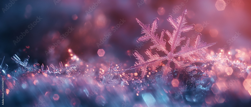 Poster Snowflake with subtle geometric patterns. Ecologic_002