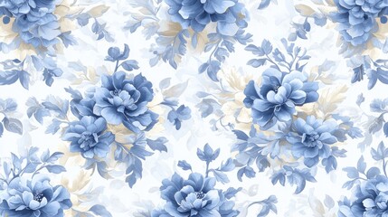 Delicate floral pattern nature digital art elegant environment aesthetic viewpoint seamless design with subtle gradients