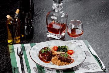 Elegant Beef Medallions with Sophisticated Garnish.