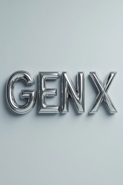 genex - 3d rendering of the word genex on a grey background
