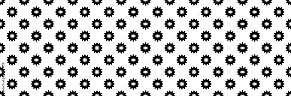 Poster horizontal seamless of trendy black symbol for pattern and background.