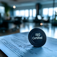 Fototapeta premium ISO Certification Quality Management System Document
