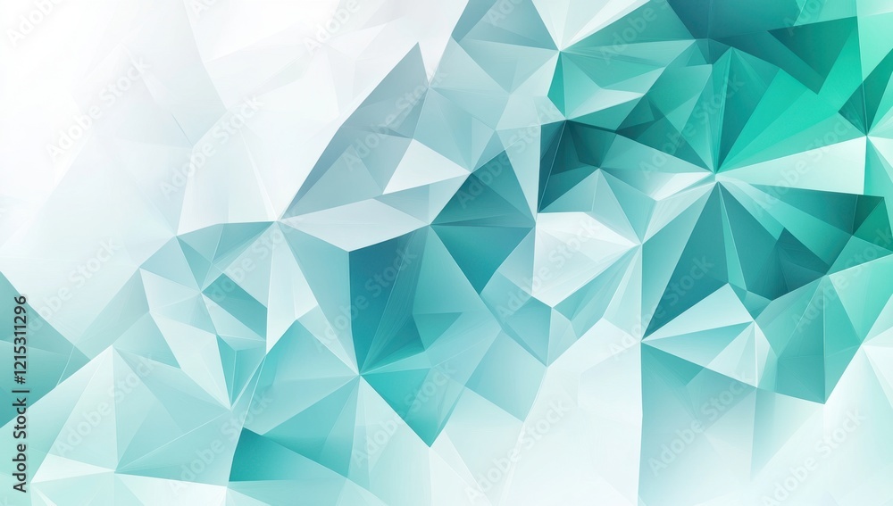 Poster abstract geometric background with teal and green colors, a presentation banner template for busines