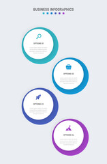 Obraz premium Vertical progress bar featuring 4 arrow-shaped elements, symbolizing the four stages of business strategy and progression. Clean timeline infographic design template. Vector for mobile presentation.