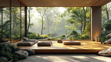 Futuristic home design featuring virtual furniture and immersive augmented reality, creating an inviting atmosphere, with sleek aesthetics and a warm color palette