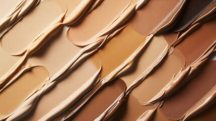 abstract makeup swatch background with beige brown and nude tones