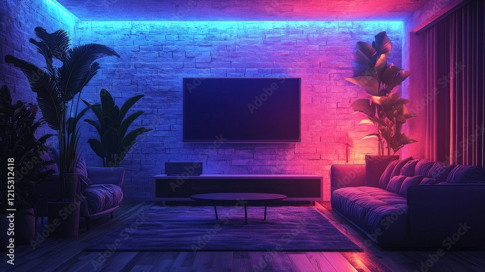 Aufkleber smart home interiors enhanced by intelligent ai and augmented reality interfaces, connected through 