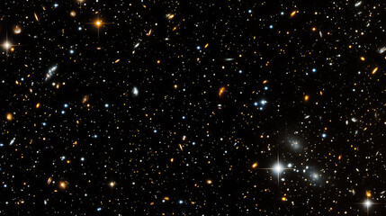 Fototapeta premium Stars and galaxy outer space sky night universe black starry background of shiny starfield