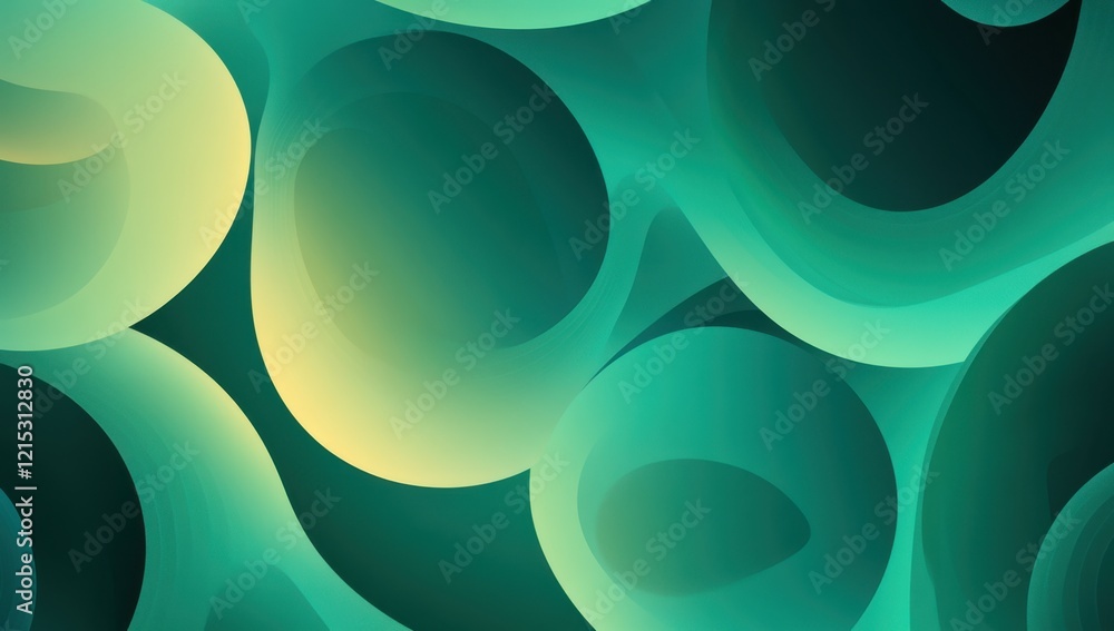 Aufkleber abstract background with geometric shapes in teal and green, gradient background for business presen