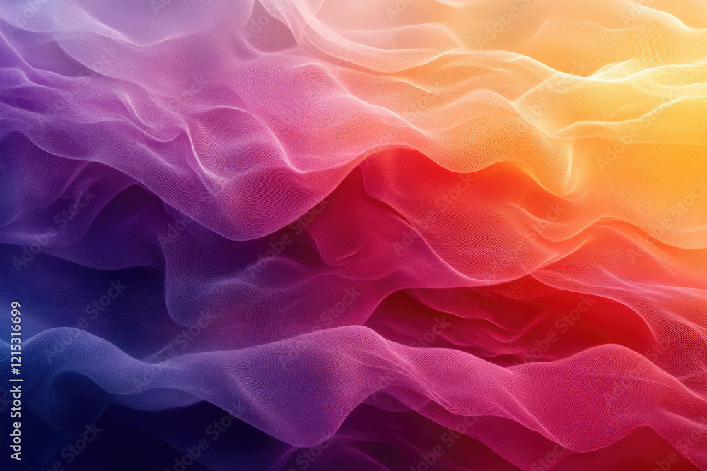 Aufkleber Abstract colorful waves flowing smoothly, creating a vibrant and dynamic visual texture.