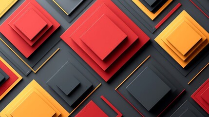 A gradient mosaic pattern with overlapping translucent squares.