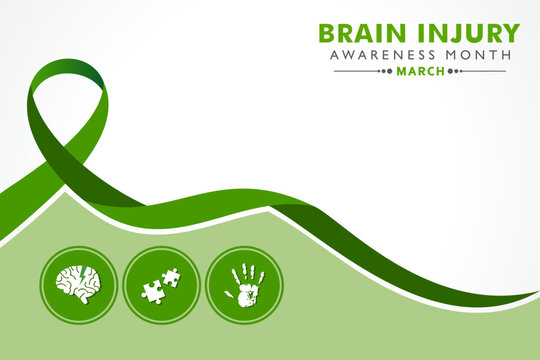 Vector illustration for Brain Injury Awareness Month which is held in the month of March every year, it spreads awareness of different types of Brain Injuries.