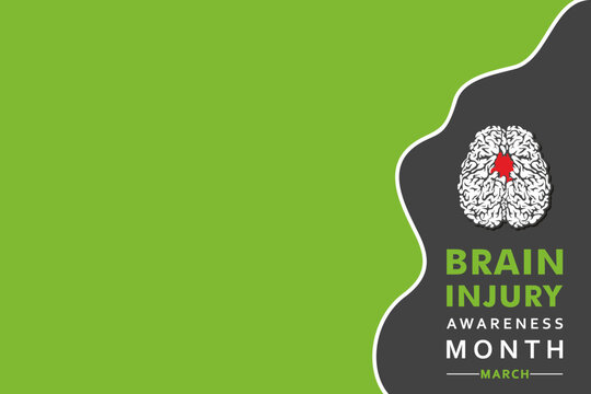 Vector illustration for Brain Injury Awareness Month which is held in the month of March every year, it spreads awareness of different types of Brain Injuries.