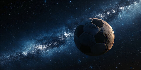 Fototapeta premium Football-Shaped Constellation in the Night Sky