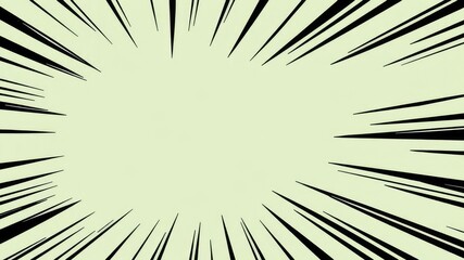 Fototapeta premium Dynamic black comic style zoom lines background with bold and energetic lines, zoom lines, graphic