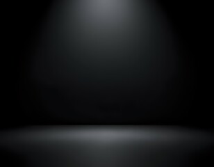 Dark Studio Background: Dramatic Black Gradient with Subtle Lighting